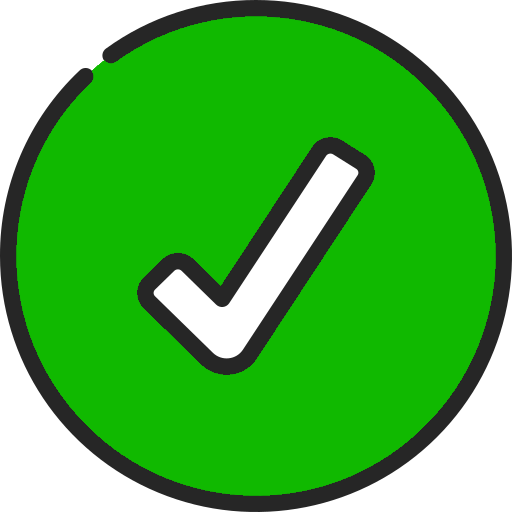 green checkmark